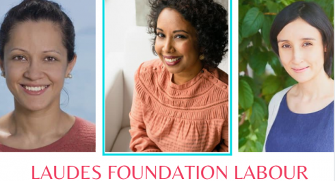 Laudes Foundatio Labour Rights Team. From L to R: Naureen Chowdhury, Farzana Nawaz, and Sarah Ong